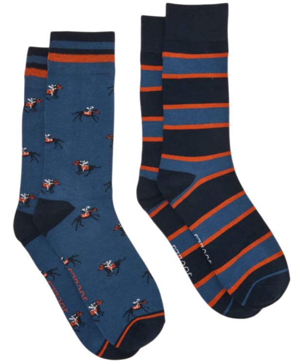 Men's Joules Kingsbury Socks - 2 Pack - Blue Jockey