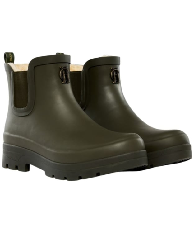 Women's Holland Cooper Sherpa Lined Chunky Chelsea Wellington - Khaki