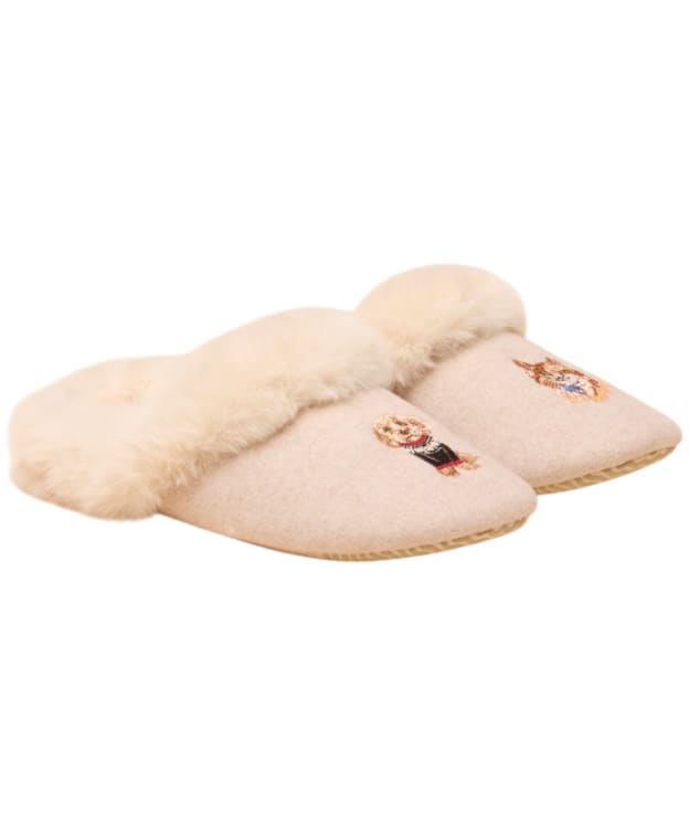 Women's Joules Slippet Luxe - Oat Dog