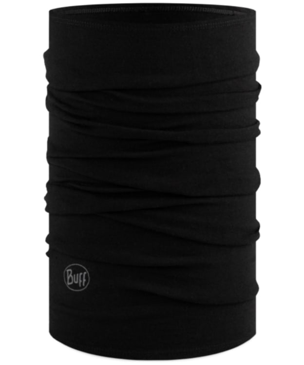 Buff Merino Midweight Necktube Gaiter - Black