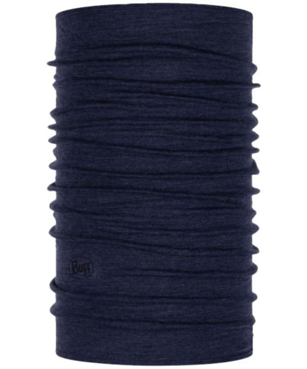 Buff Merino Midweight Melange Necktube - Night Blue