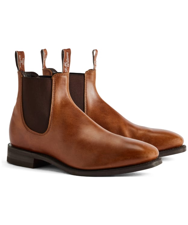 Men’s R.M. Williams Comfort Craftsman Boots, Pull-up Leather, Comfort Rubber Sole, G (Reg) Fit - Tan