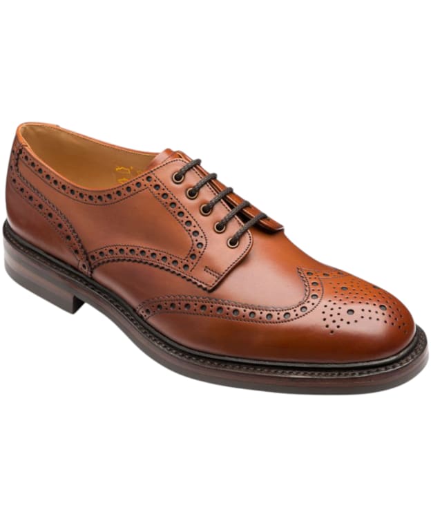 Men's Loake Chester Brogue Derby Shoe - Mahogany