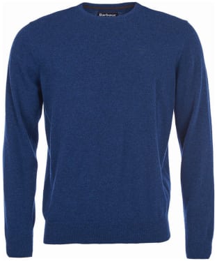 Men's Barbour Essential Lambswool Crew Neck Sweater - Deep Blue