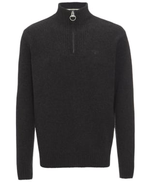 Men's Barbour Essential Wool Half Zip Sweater - Charcoal