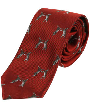 Men's Soprano Boxing Hares Silk Tie - Red