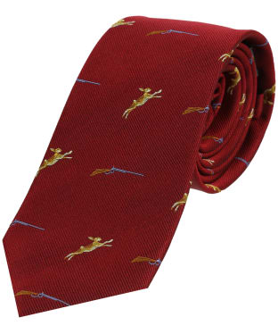 Men's Soprano Hares and Shotgun Silk Tie - Red