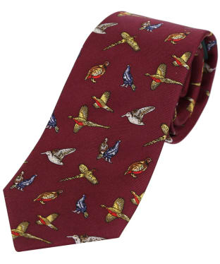 Men's Soprano Country Birds Silk Tie - Wine