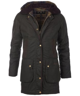 Women's Barbour Bower Waxed Jacket - Olive