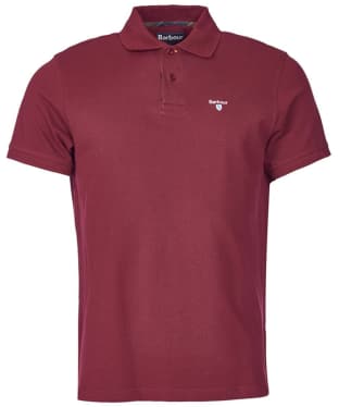 Men's Barbour Tartan Pique Polo Shirt - Ruby