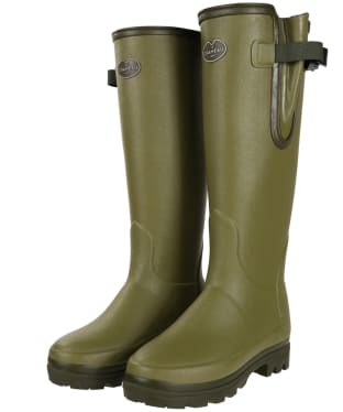 Women's Le Chameau Vierzonord Neoprene Lined Tall Wellington Boots - Green