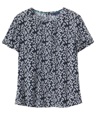 Women's Crew Clothing Bloom Printed Crepe Top - Bloom Print / Navy 