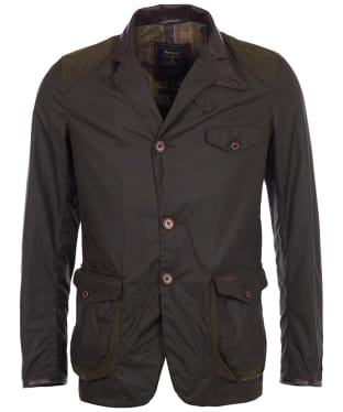 Men's Barbour Beacon Waxed Sports Jacket - Olive