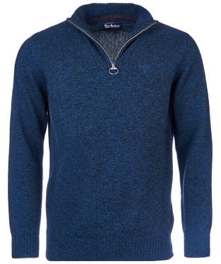 Men's Barbour Essential Wool Half Zip Sweater - Navy Mix