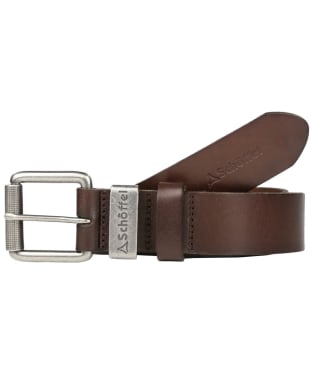 Men's Schoffel Leather Belt - Dark Brown
