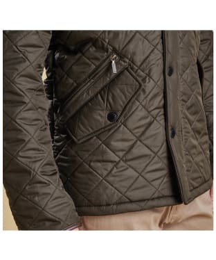 Men's Barbour Powell Quilted Jacket - Olive