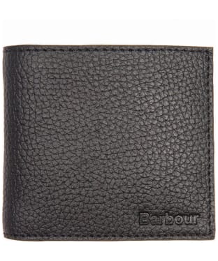 Men's Barbour Leather Billfold Wallet - Black