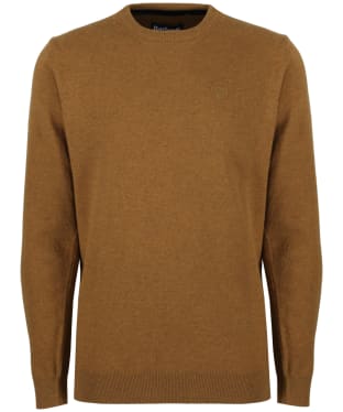 Men's Barbour Essential Lambswool Crew Neck Sweater - Antique Gold