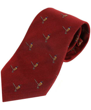 Men's Alan Paine Ripon Silk Tie - Sitting Pheasant - Red