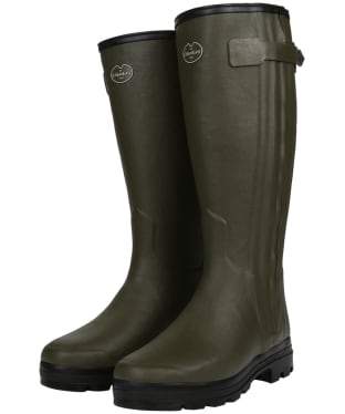 Men's Le Chameau Chasseur Fourree Wool Lined Tall Wellington Boots – 44cm calf - Vert Chameau