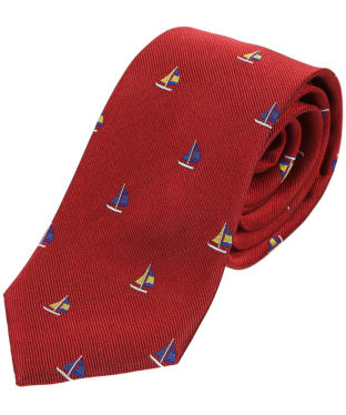 Men's Soprano Sailing Boats Silk Tie - Red