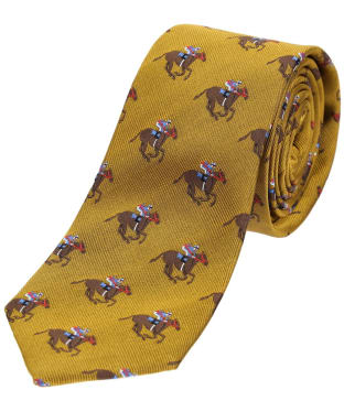 Men's Soprano Horse Racing Woven Silk Tie - Gold