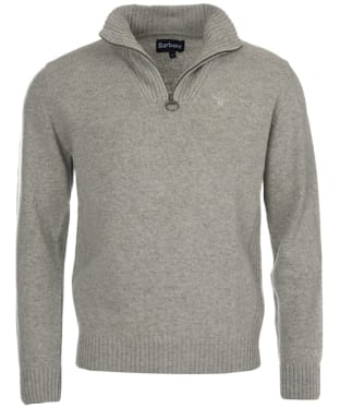 Men's Barbour Essential Wool Half Zip Sweater - Light Grey Marl
