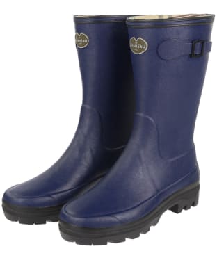 Women's Le Chameau Giverny Mid Height Wellington Boots - Marine