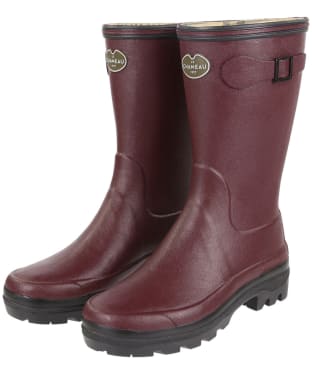 Women's Le Chameau Giverny Mid Height Wellington Boots - Cherry