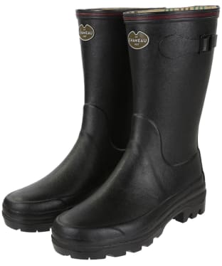 Women's Le Chameau Giverny Mid Height Wellington Boots - Black
