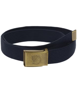 Men's Fjallraven Canvas Brass Belt 4cm - Dark Navy