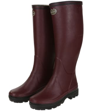 Women's Le Chameau Giverny Tall Wellington Boots - Cherry