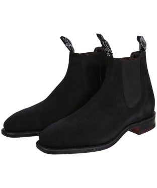 Men's R.M. Williams Comfort Craftsman Boots, Suede Leather, Comfort Rubber Sole - G (Reg) Fit - Black