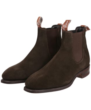 Men's R.M. Williams Comfort Craftsman Boots - Suede leather, comfort rubber sole - G (Regular) Fit - Chocolate