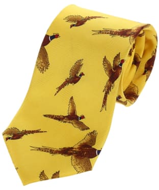 Men's Soprano Flying Pheasants Silk Tie - Gold