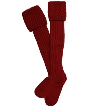 Pennine Chelsea Merino Wool Socks - Deep Red