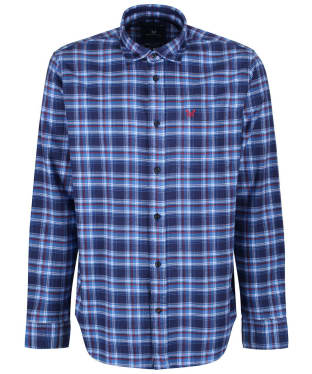 Men's Crew Clothing Flannel Classic Check Shirt - Lapis Blue