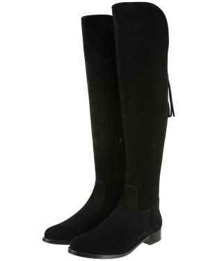 Women's Fairfax & Favor Flat Amira Suede Boots - Black Suede