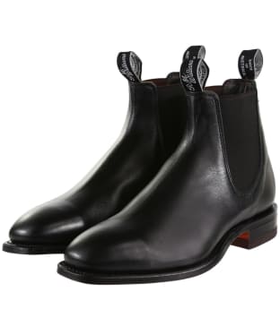 Men's R.M. Williams Classic Craftsman Boots - Yearling Leather, Classic Leather Sole - H (Wide) Fit - Black