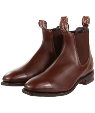 Men's R.M. Williams Comfort Craftsman Boots -Yearling Leather, Comfort Rubber Sole - G (Regular) Fit - Dark Tan
