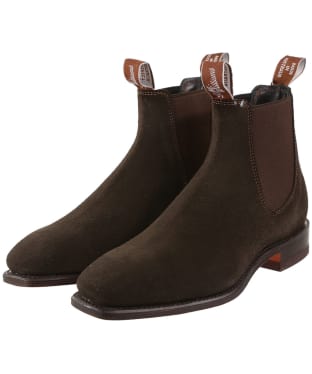 Men's R.M. Williams Classic Craftsman Boots - Suede Leather - Classic Leather Sole- G (Regular) Fit - Chocolate