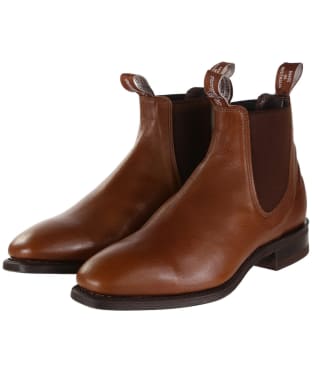 Men's R.M. Williams Comfort Craftsman Boots, Kangaroo Leather, Comfort Rubber Sole, H (Wide) Fit - Tan Bark