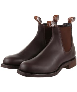 Men's R.M. Williams Gardener Boots, Greasy Kip Leather, Rubber Treaded Sole, H (Wide) Fit - Brown