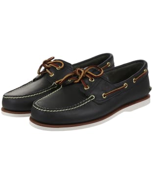 Men's Timberland Classic Leather Boat Shoes - Navy Smooth