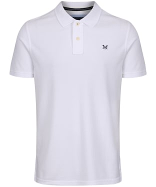 Men's Crew Clothing Classic Pique Short Sleeved Polo Shirt - White