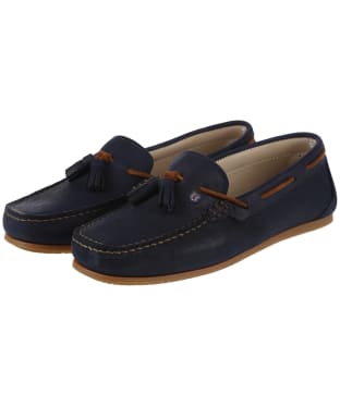 Women's Dubarry Jamaica Leather Boat Shoes - Navy