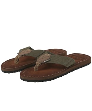 Men's Barbour Toeman Beach Sandals - Olive