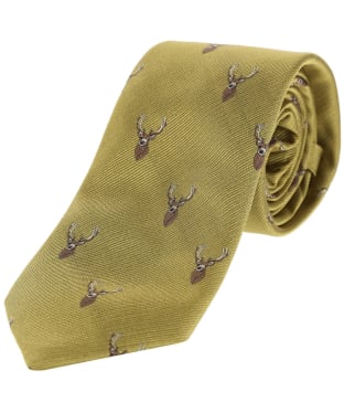 Men's Alan Paine Ripon Silk Tie - Stag - Gold