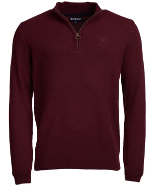 Men's Barbour Tisbury Half Zip Sweater - Ruby