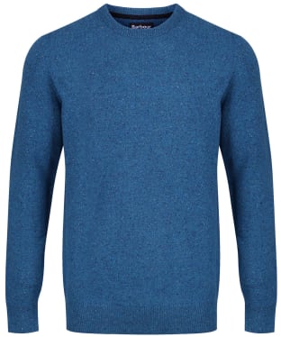 Men's Barbour Essential Lambswool Crew Neck Sweater - Blue Steel